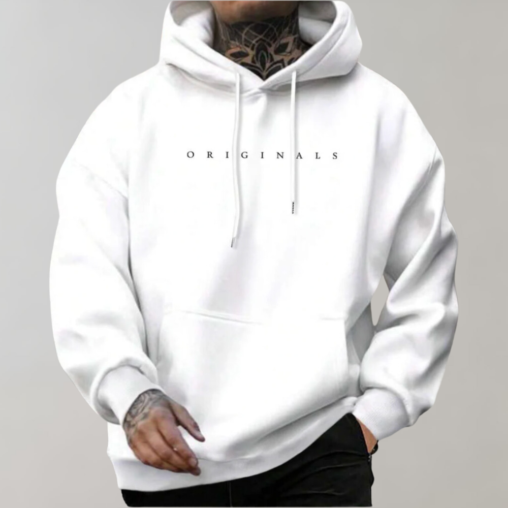 Fashionable Men's Hoodie - Elias-White-S-Nora Luxe