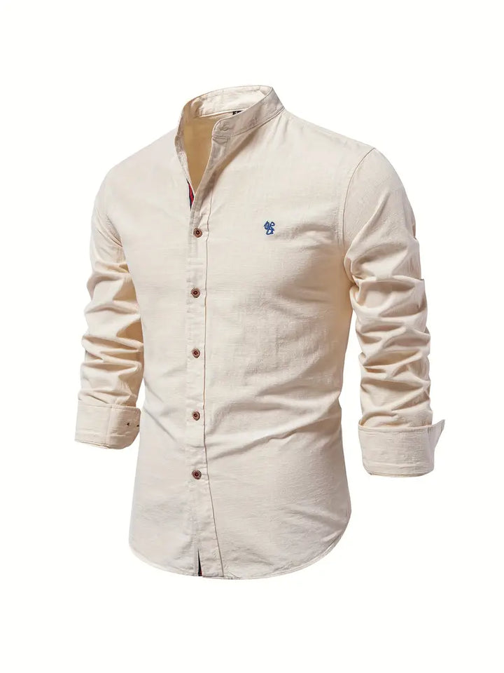 Fashionable men's shirt for spring - Leon-Apricot-XS-Nora Luxe