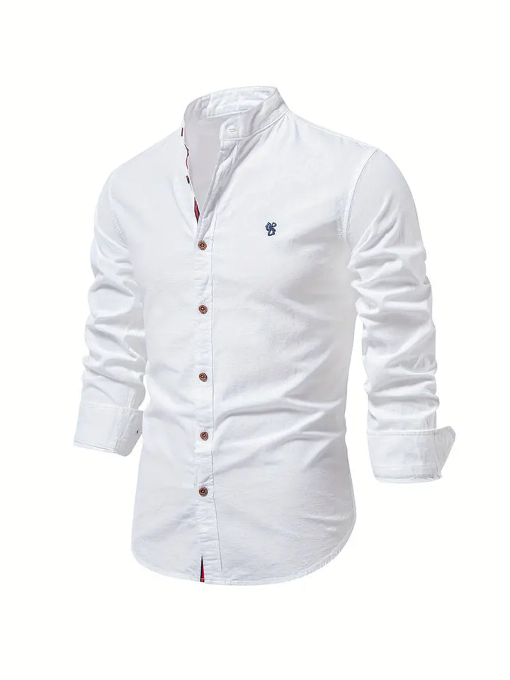 Fashionable men's shirt for spring - Leon-White-XS-Nora Luxe