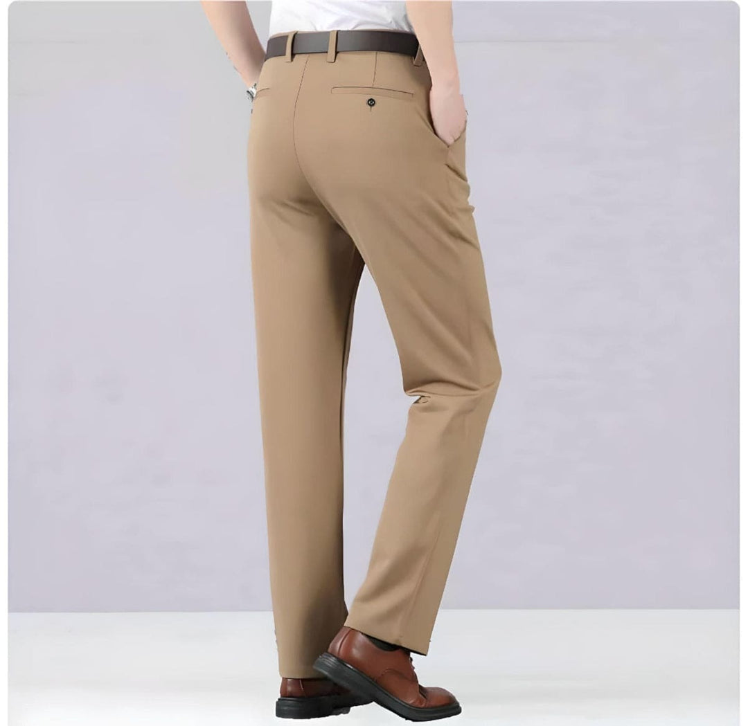 Fashionable Men's Stretch Trousers - Nolan-Black-29-Nora Luxe