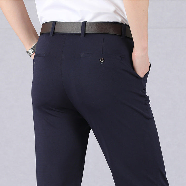 Fashionable Men's Stretch Trousers - Nolan-Blue-29-Nora Luxe