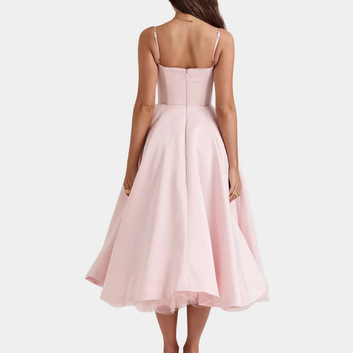 Fashionable Midi Dress - Elena-White-2XS-Nora Luxe