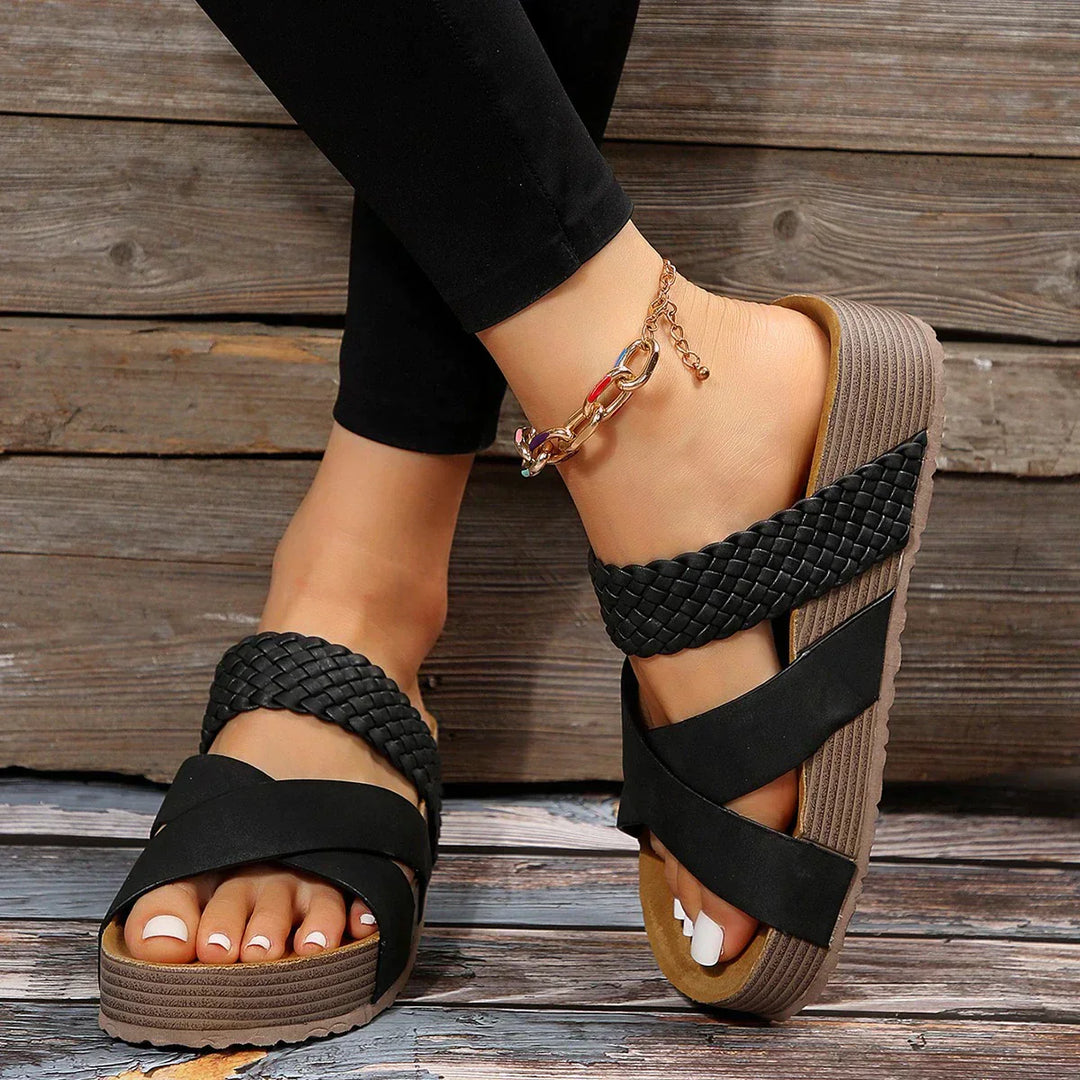 Fashionable Orthopaedic Sandals - Lena-Black-2.5-Nora Luxe