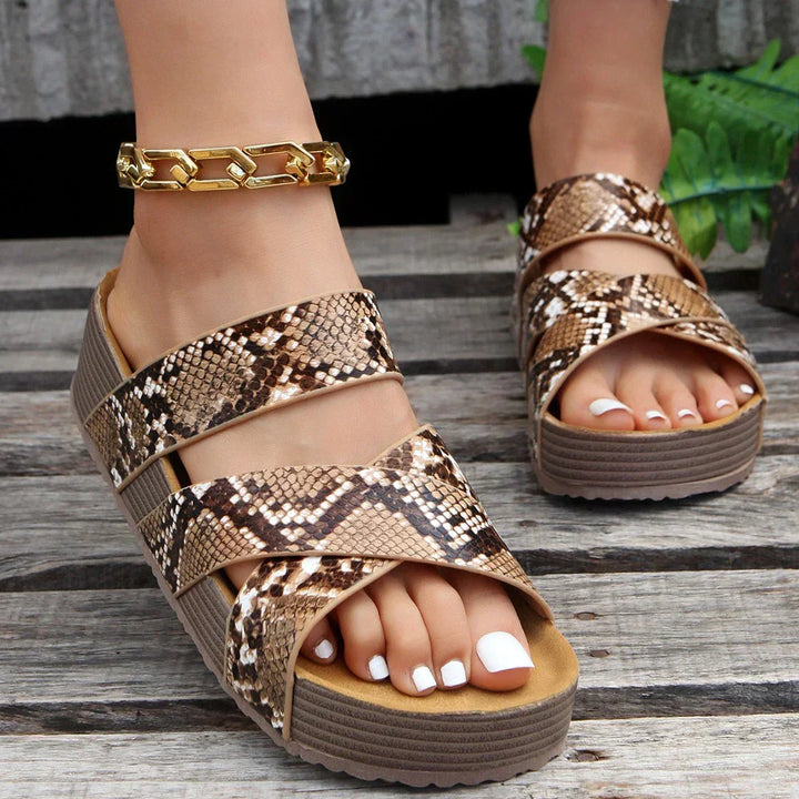 Fashionable Orthopaedic Sandals - Lena-Coffee-2.5-Nora Luxe