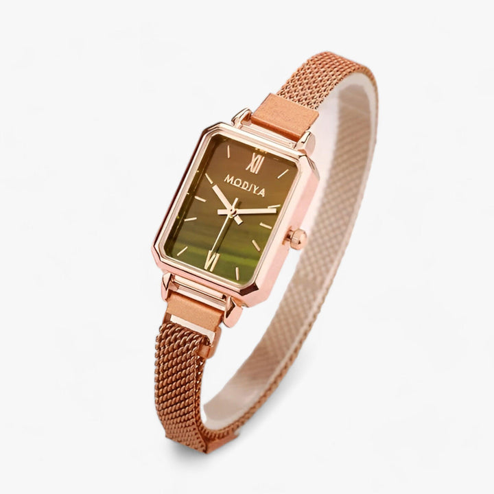Fashionable Square Watch with Magnetic Band - Selena-Brown-Nora Luxe