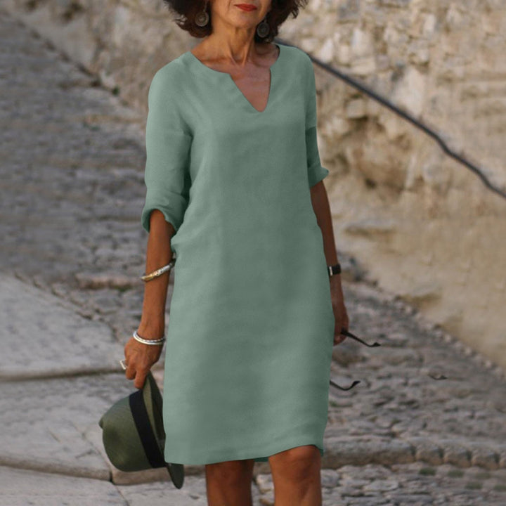 Fashionable Summer Dress - Sofia-Light green-S-Nora Luxe