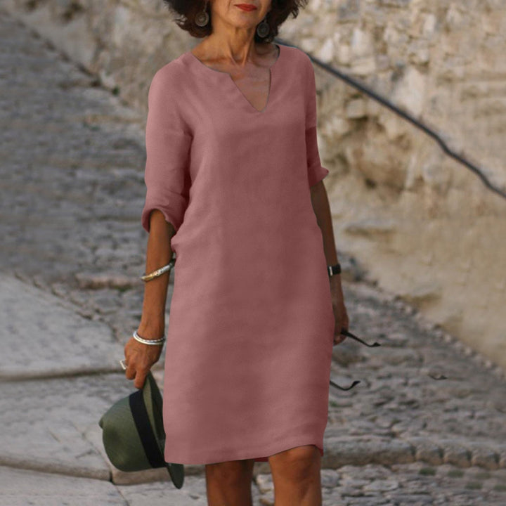 Fashionable Summer Dress - Sofia-Pink-S-Nora Luxe
