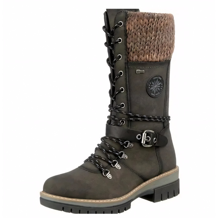 Fashionable Winter Boots for Women - Livia-Green-4.0-Nora Luxe