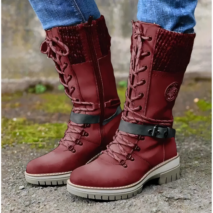 Fashionable Winter Boots for Women - Livia-Red-4.0-Nora Luxe