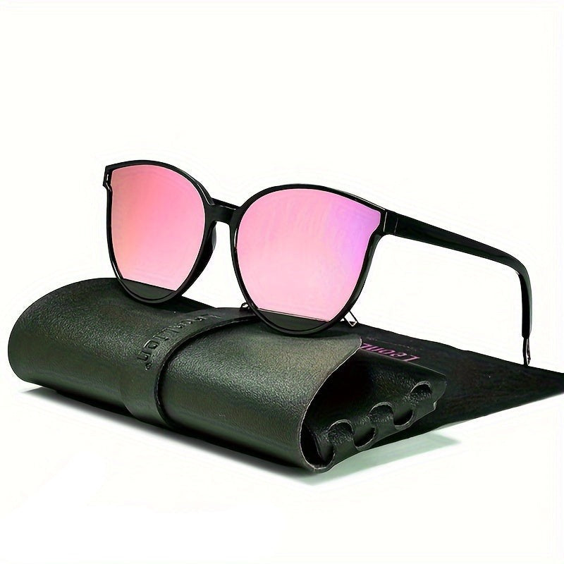 Fashionable women's sunglasses with UV protection – Livia-Clear Black Powder Mercury-Nora Luxe