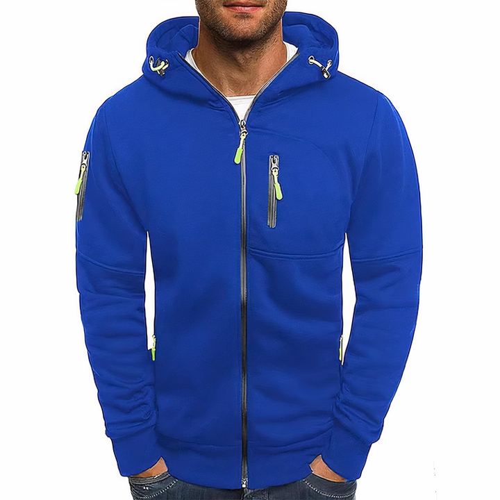 Fashionable zip-up hoodie - Markus-Blue-S-Nora Luxe