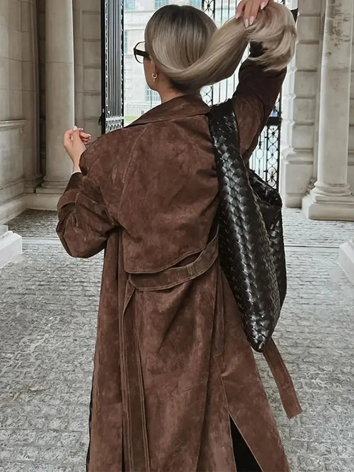 Faux Suede Winter Jacket for Women - Sorina-S-Nora Luxe