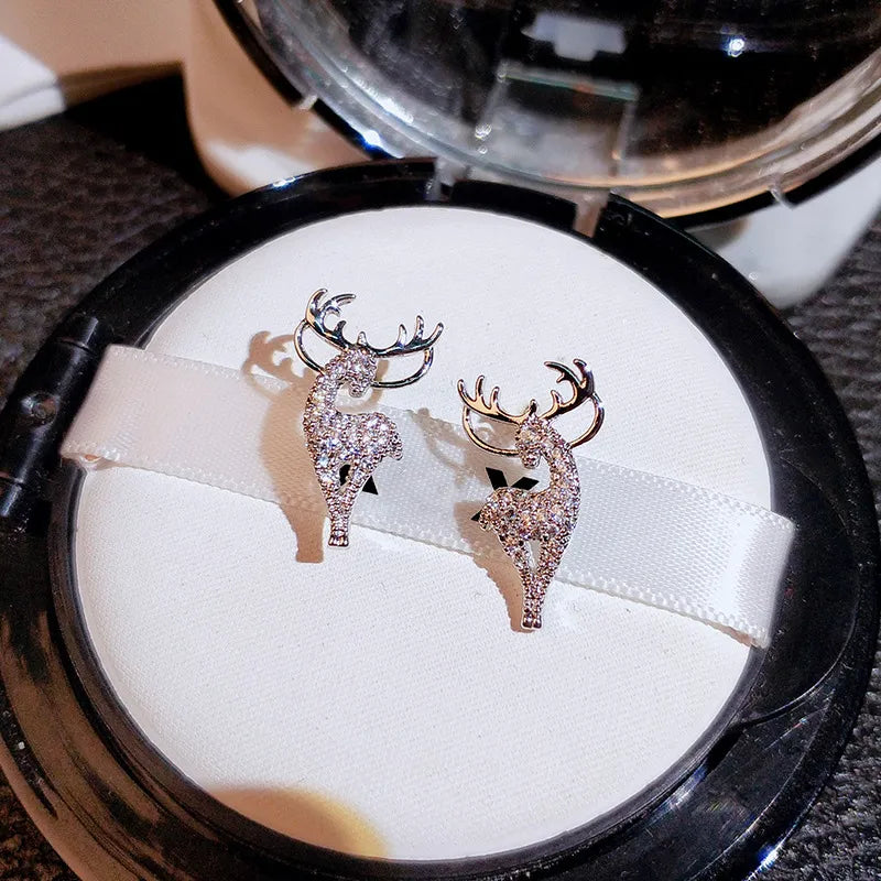 Festive Reindeer Earrings | Christmas Jewellery for Women-Nora Luxe