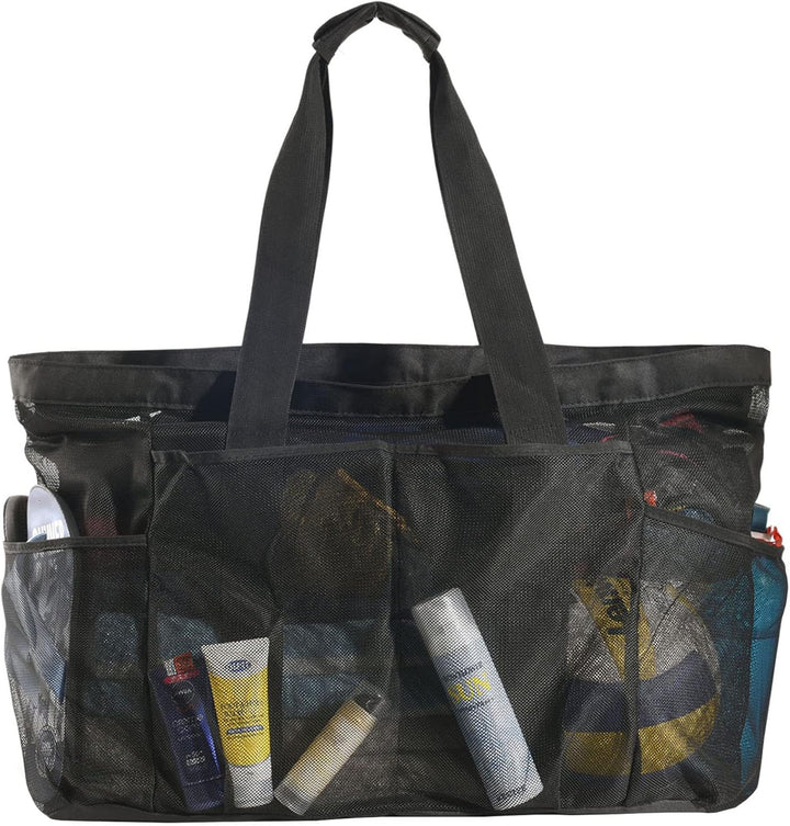 Extra-Large Mesh Beach Tote with Zipper – Sandproof Carryall (Buy 1, Get 1 FREE)