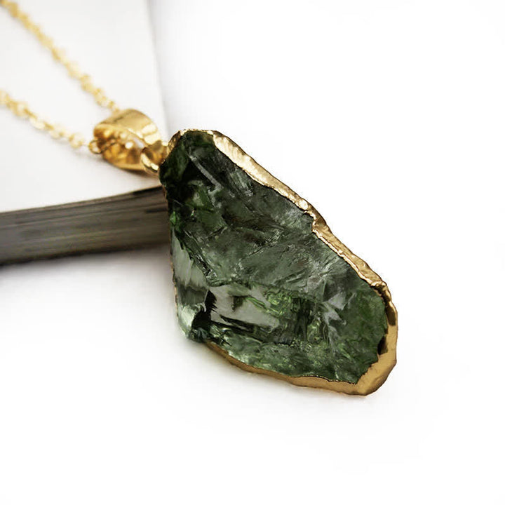 Fine Natural Moldavite Necklace - Lyra-Nora Luxe