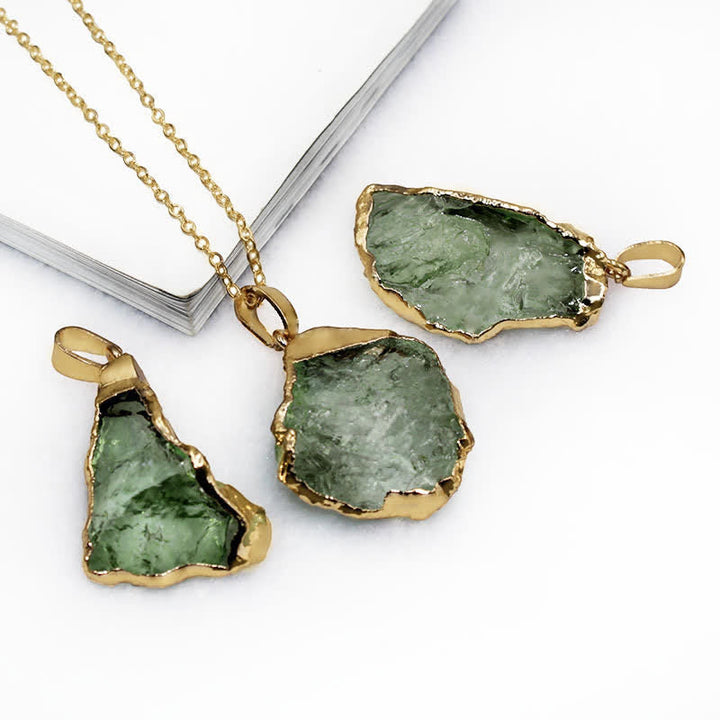 Fine Natural Moldavite Necklace - Lyra-Nora Luxe