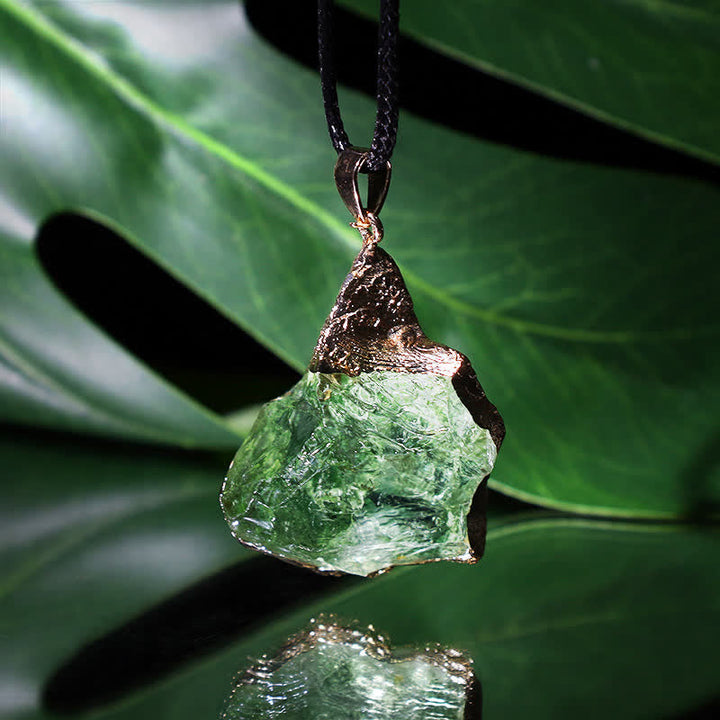 Fine Natural Moldavite Necklace - Lyra-Nora Luxe
