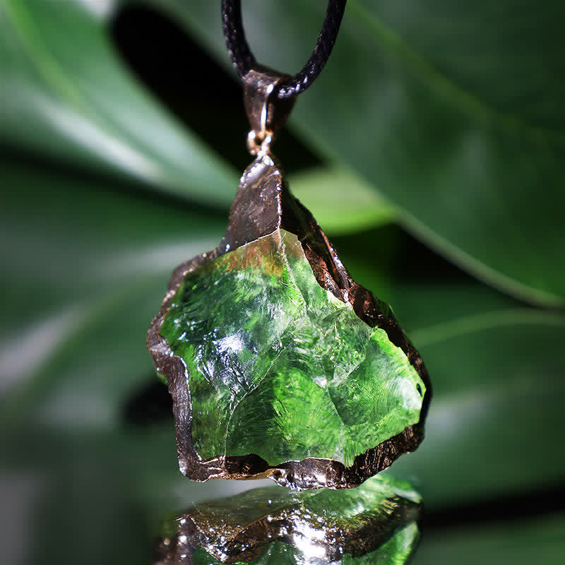 Fine Natural Moldavite Necklace - Lyra-Nora Luxe