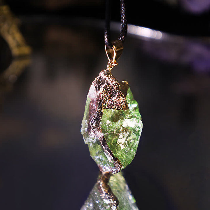 Fine Natural Moldavite Necklace - Lyra-Nora Luxe