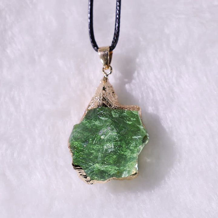 Fine Natural Moldavite Necklace - Lyra-Nora Luxe