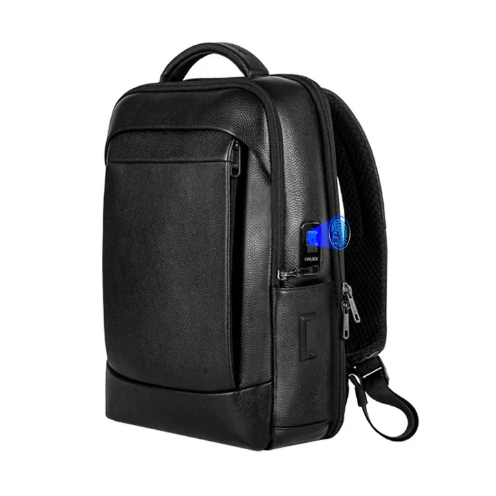 Men’s Business Laptop Backpack with Fingerprint Lock – Large Capacity Anti-Theft