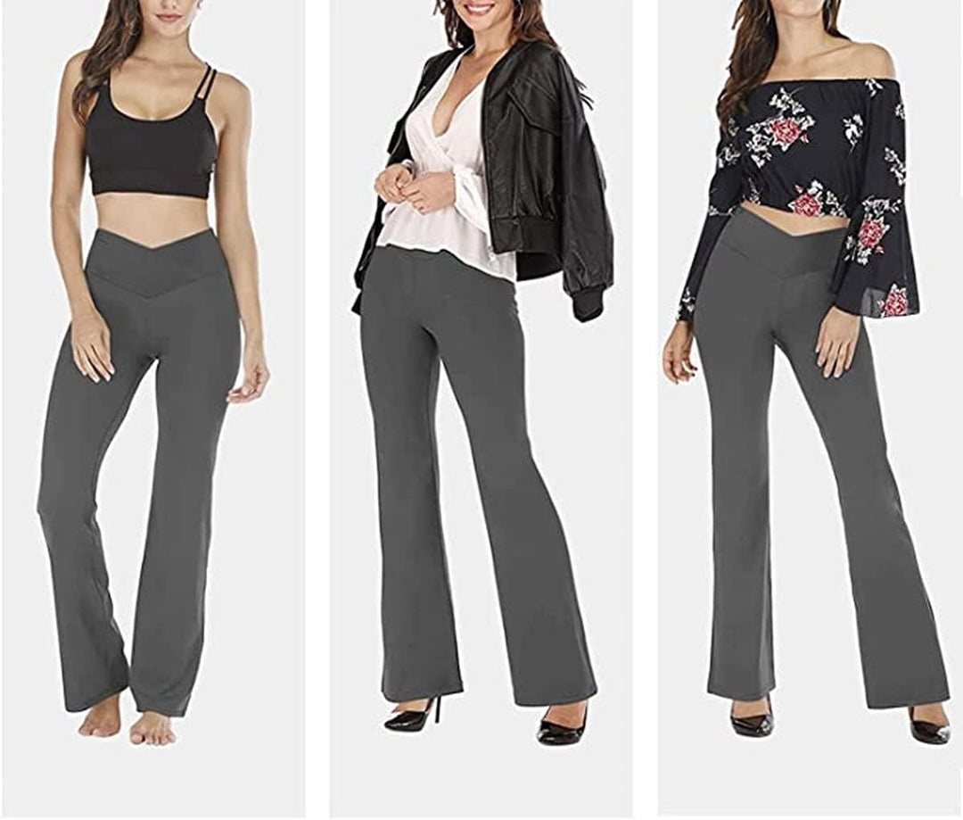 Flared Yoga Leggings - VFit-Black-2XS-Nora Luxe