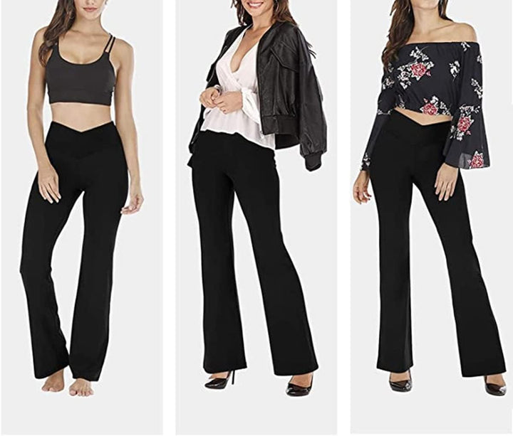 Flared Yoga Leggings - VFit-Black-2XS-Nora Luxe