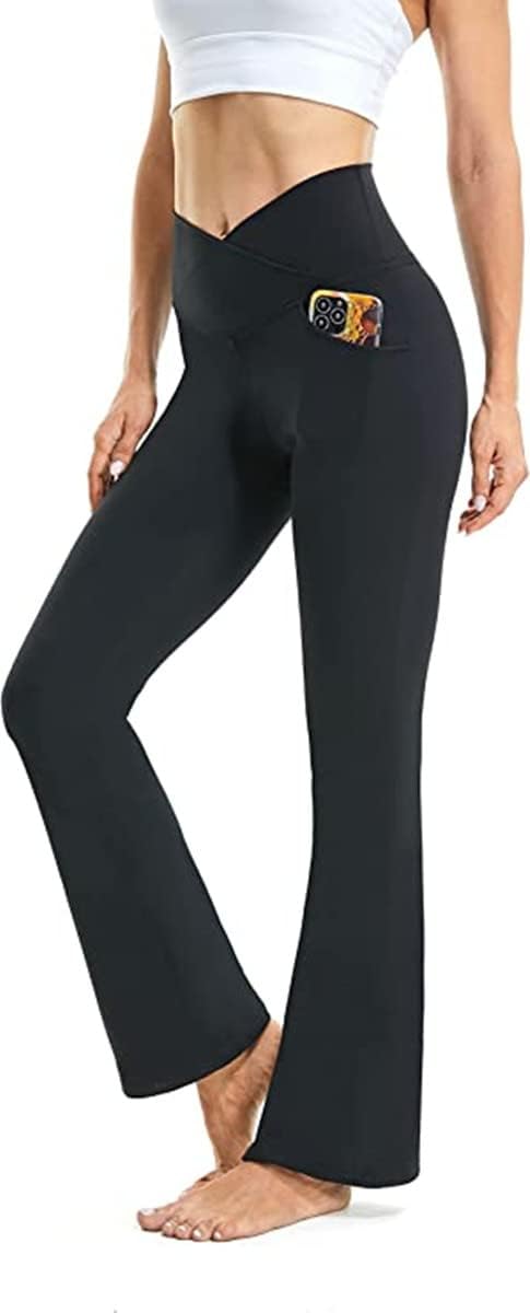 Flared Yoga Leggings - VFit-Black-2XS-Nora Luxe