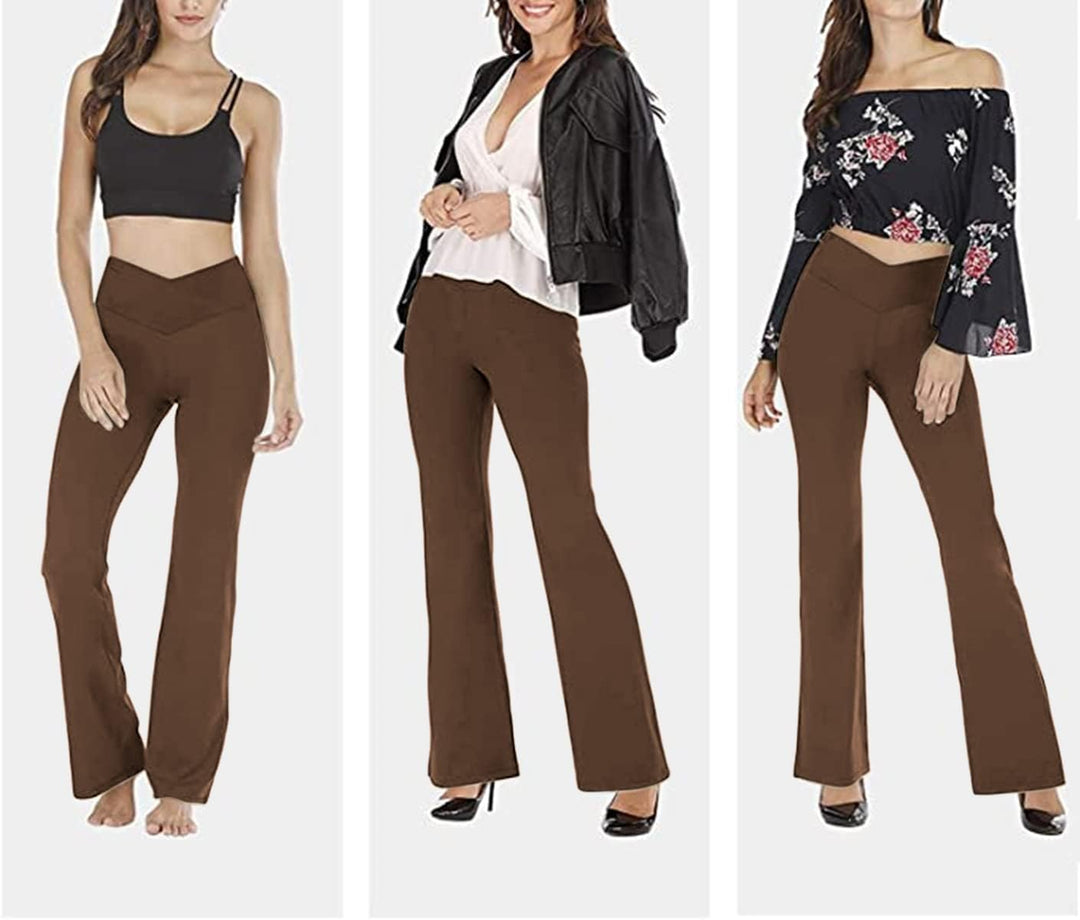 Flared Yoga Leggings - VFit-Black-2XS-Nora Luxe