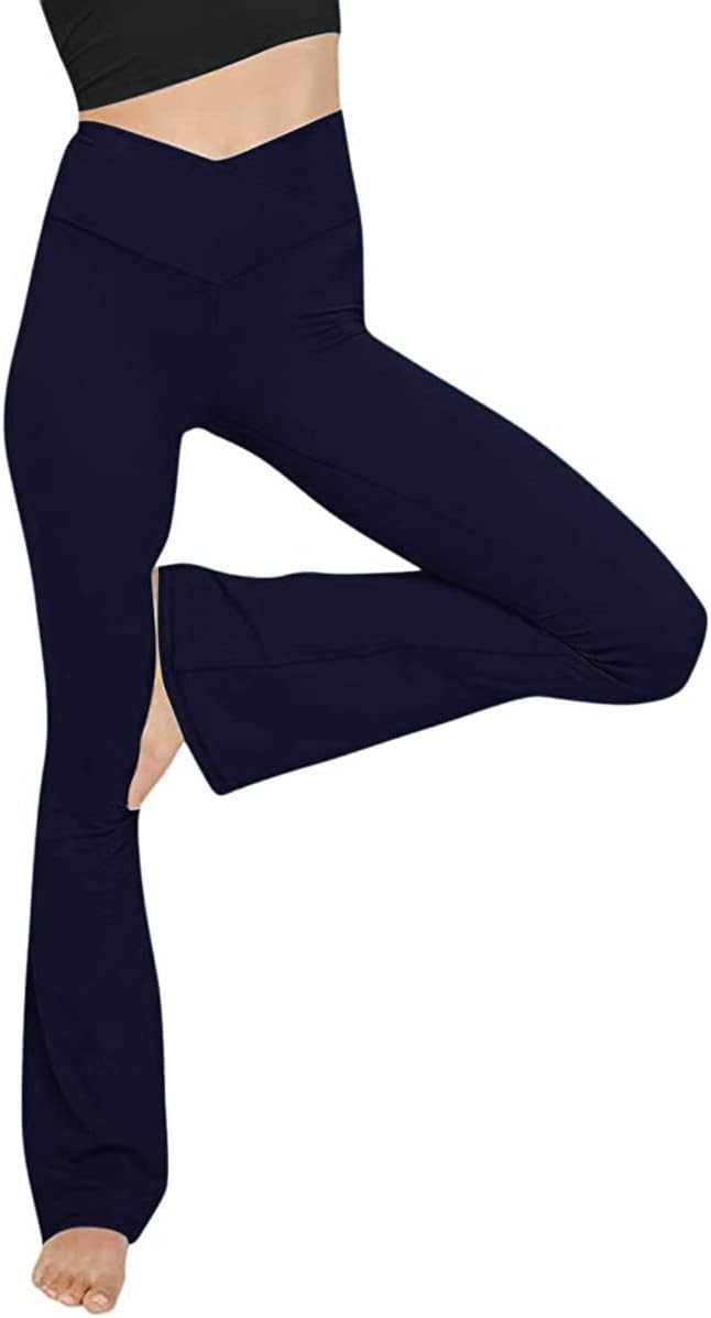 Flared Yoga Leggings - VFit-Marine Blue-2XS-Nora Luxe