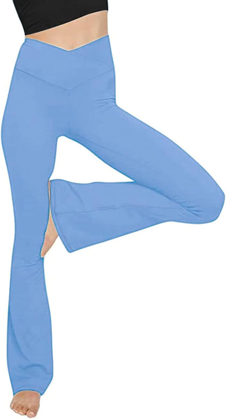 Flared Yoga Leggings - VFit-Sky Blue-2XS-Nora Luxe