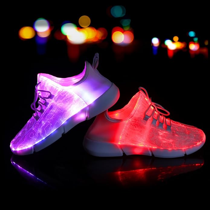Flashing LED Fiber Optic Sneakers - Orion-2.5-Nora Luxe