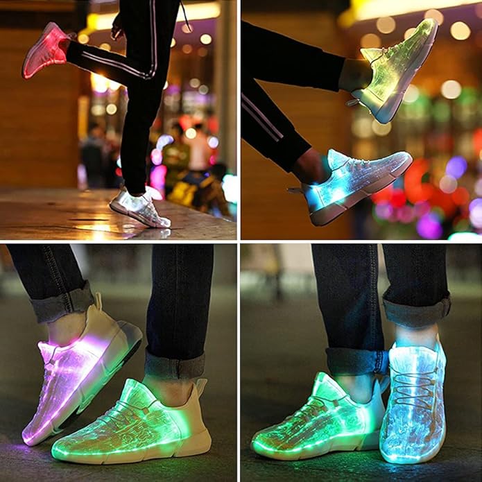 Flashing LED Fiber Optic Sneakers - Orion-2.5-Nora Luxe
