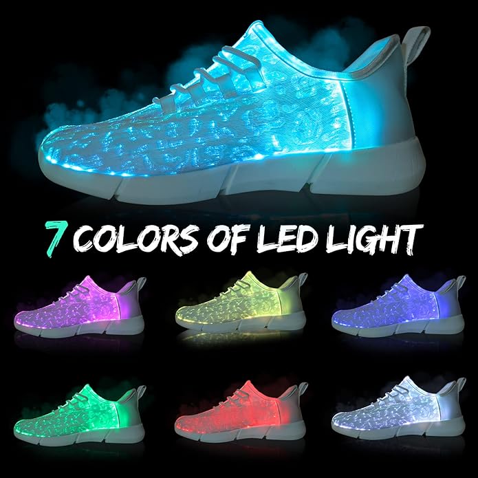 Flashing LED Fiber Optic Sneakers - Orion-2.5-Nora Luxe