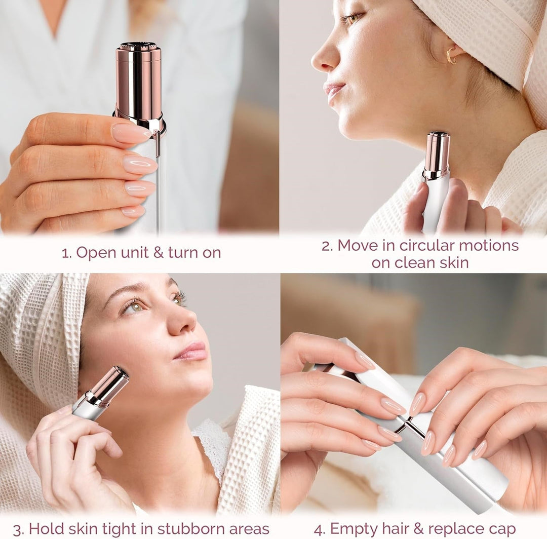 Flawless Facial Hair Remover – Discover Smooth Skin Now!-Rose Gold-Nora Luxe