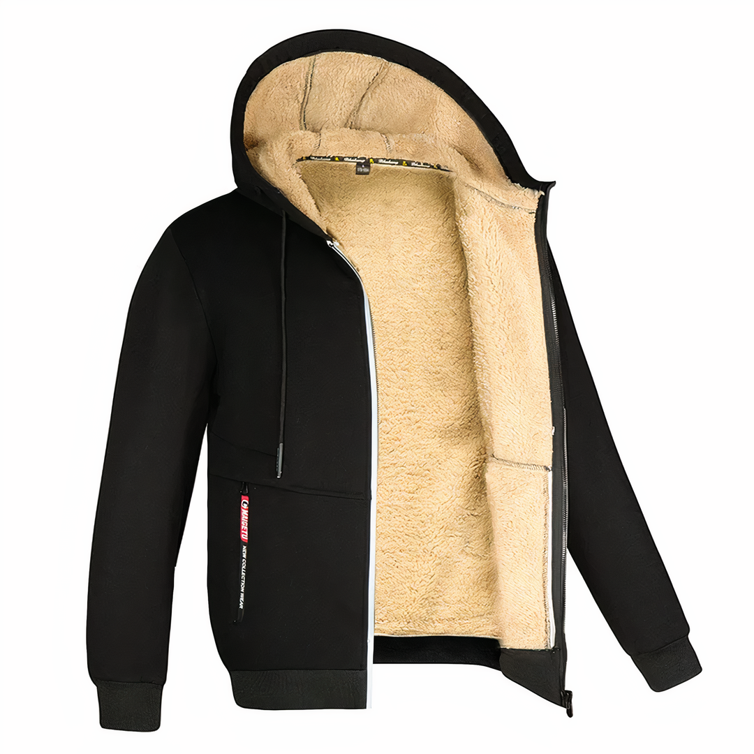 Fleece Lined Jacket - Liam-Black-XS-Nora Luxe