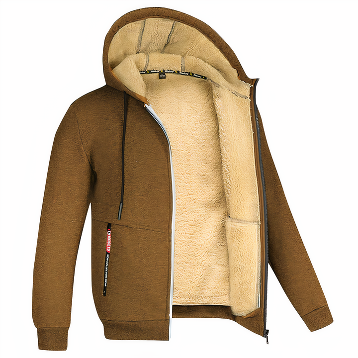 Fleece Lined Jacket - Liam-Brown-XS-Nora Luxe