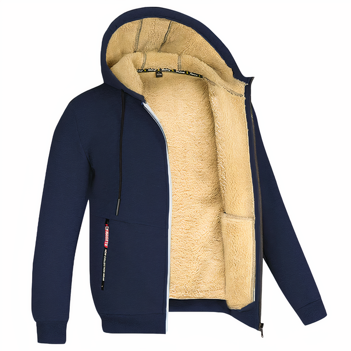 Fleece Lined Jacket - Liam-Dark Blue-XS-Nora Luxe