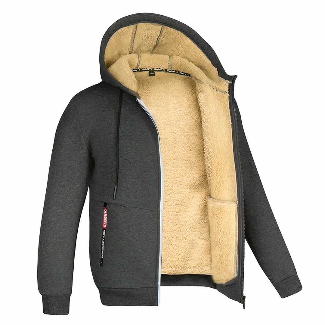Fleece Lined Jacket - Liam-Dark Gray-XS-Nora Luxe