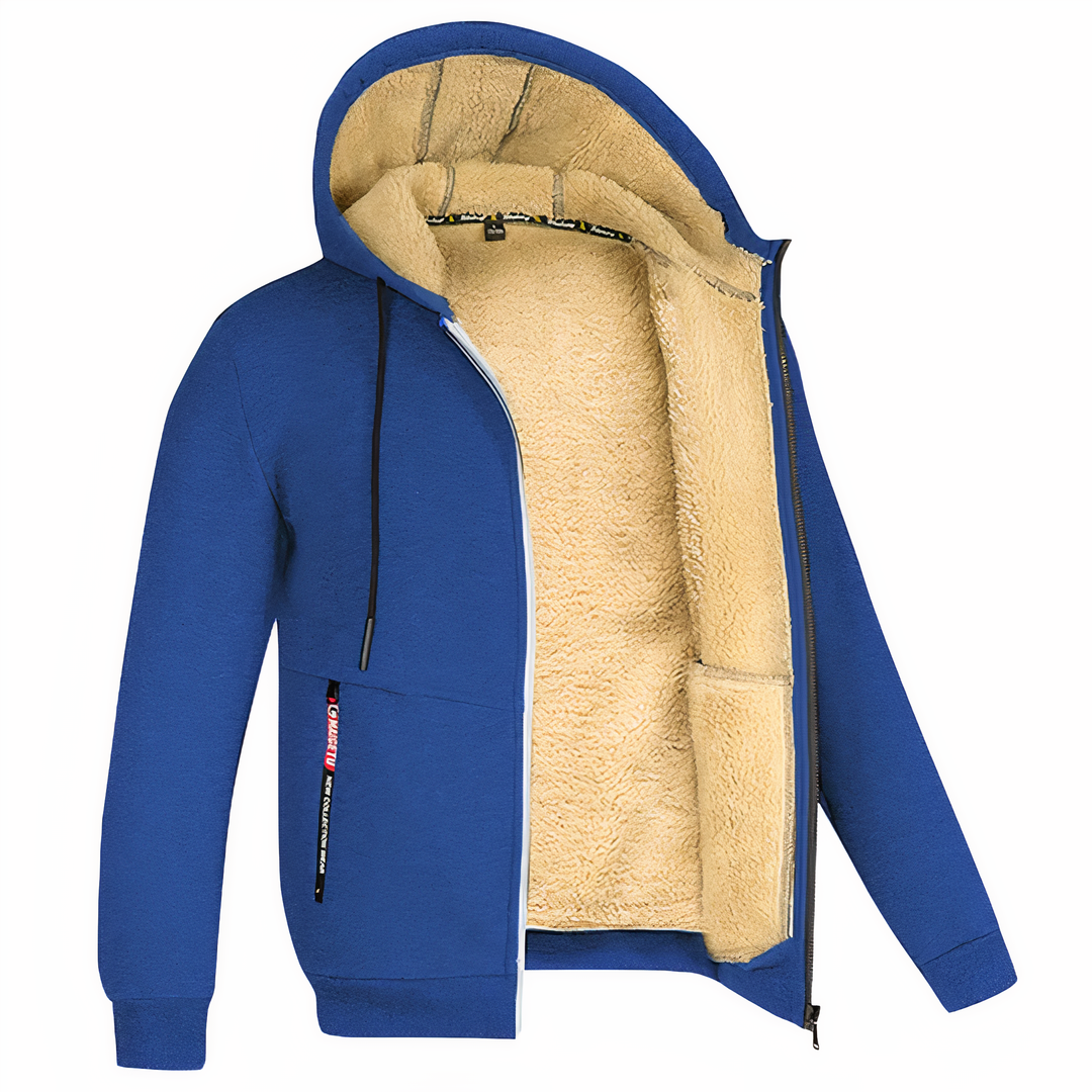 Fleece Lined Jacket - Liam-Royal Blue-XS-Nora Luxe