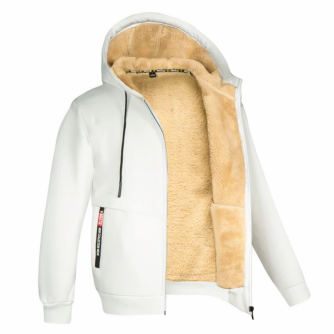 Fleece Lined Jacket - Liam-White-XS-Nora Luxe