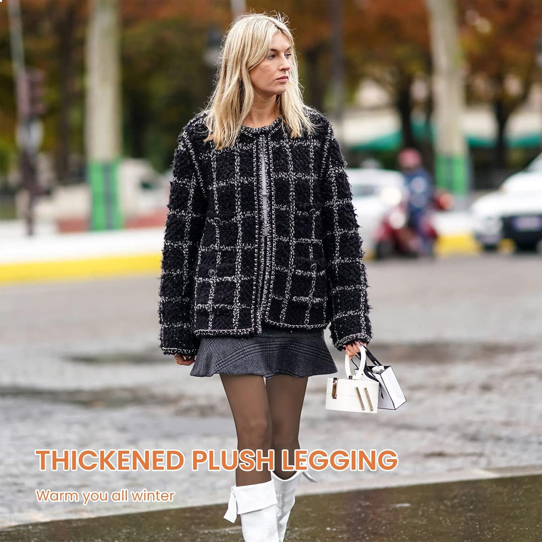 Fleece-lined Tights - Nova-Black-XS-Nora Luxe