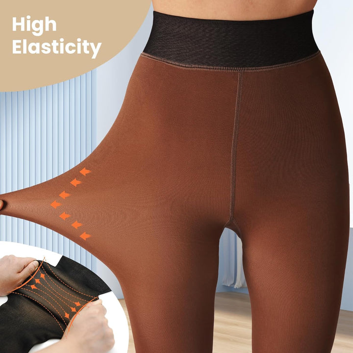 Fleece-lined Tights - Nova-Black-XS-Nora Luxe