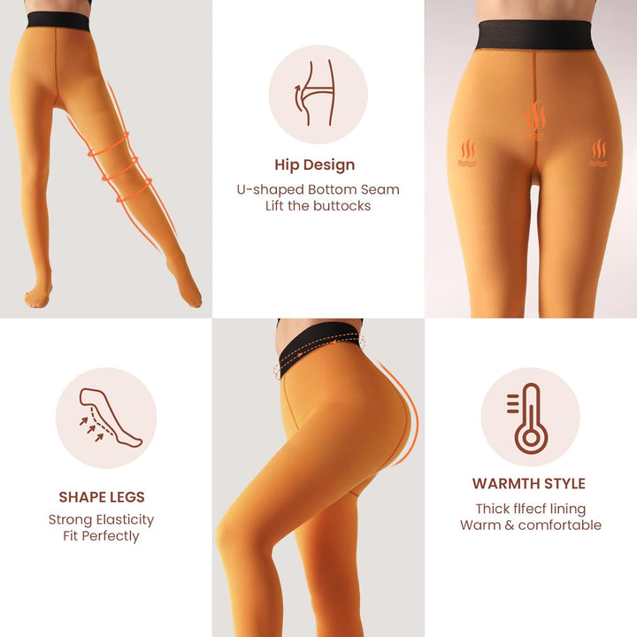 Fleece-lined Tights - Nova-Black-XS-Nora Luxe