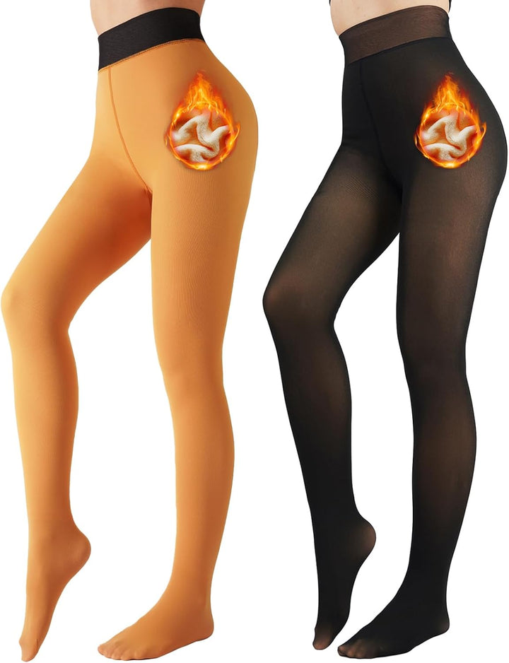 Fleece-lined Tights - Nova-Black-XS-Nora Luxe