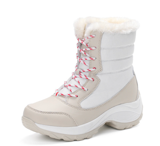 Fleece Lined Warm Snow Boots for Women - Eva-Beige-3.0-Nora Luxe
