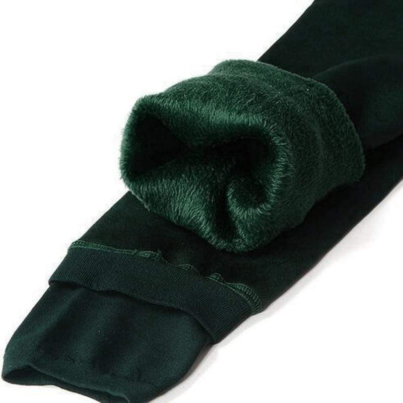 Fleece Lined Winter Leggings - Elsa-Green-S-Nora Luxe