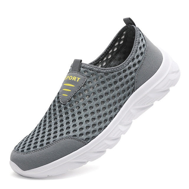 FlexAir Mesh | Orthopaedic Sneakers for Men without Laces-Gray-6.0-Nora Luxe