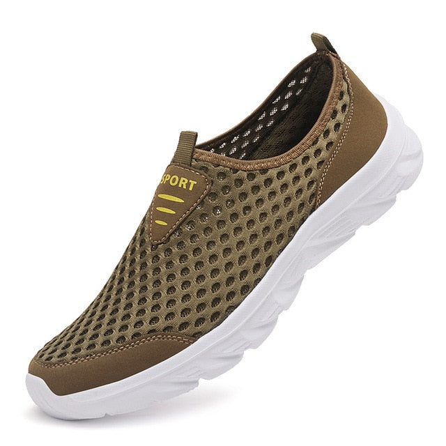 FlexAir Mesh | Orthopaedic Sneakers for Men without Laces-Green-6.0-Nora Luxe