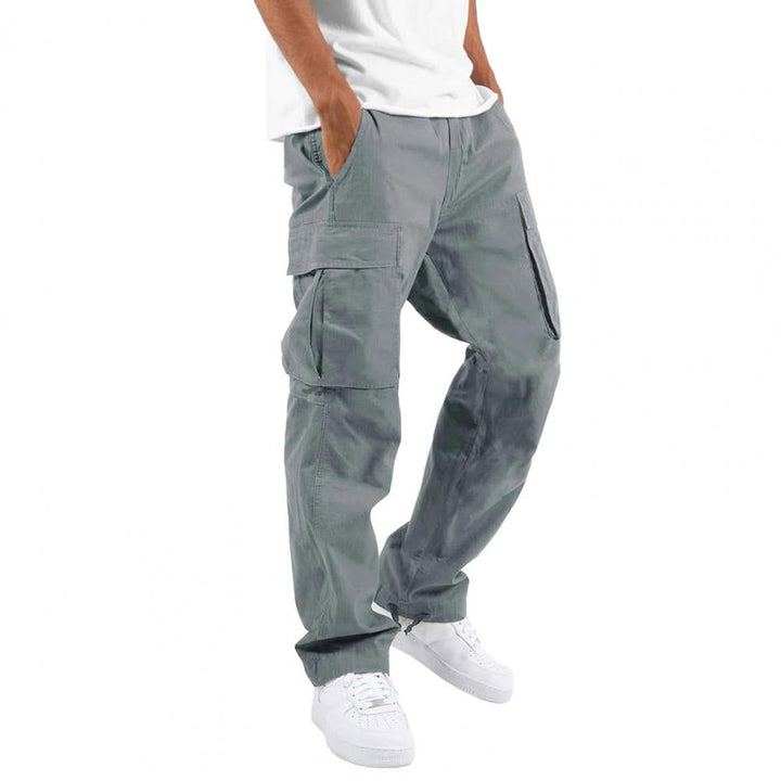Flexible Cargo Trousers | Stretch Regular-Fit Men-Gray-S-Nora Luxe